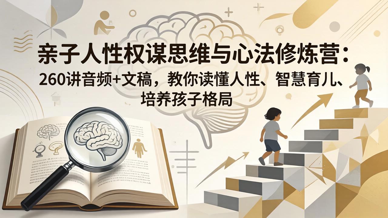 亲子人性权谋思维与心法修炼营:260讲音频+文稿,教你读懂人性、智慧育儿、培养孩子格局选优云网创选优云网创