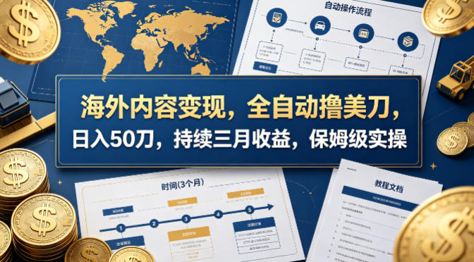海外内容变现,全自动撸美刀,日入50刀,持续三月收益,保姆级实操【揭秘】选优云网创选优云网创