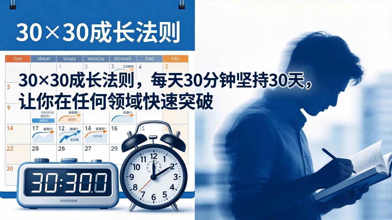 付费文章：30×30成长法则，每天30分钟坚持30天，让你在任何领域快速突破选优云网创选优云网创