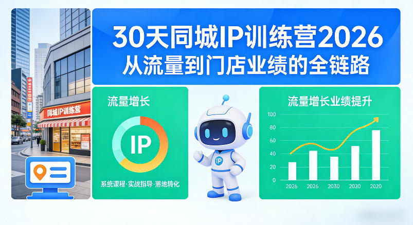 30天同城IP训练营2026年,从流量到门店业绩的全链路选优云网创选优云网创