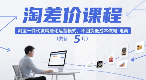 淘差价课程,淘宝一件代发精细化运营模式,不囤货低成本做电商(更新26年4月)选优云网创选优云网创