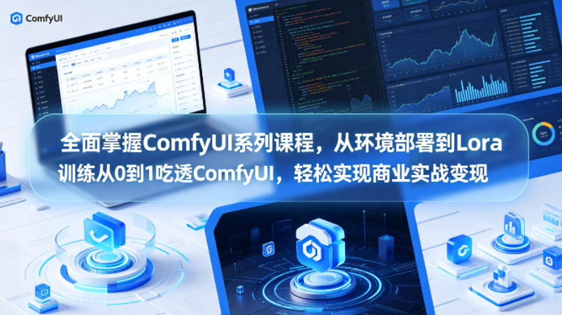 全面掌握ComfyUI系列课程，从环境部署到Lora训练从0到1吃透ComfyUI，轻松实现商业实战变现选优云网创选优云网创