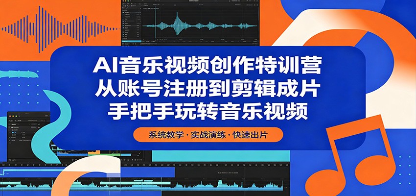 AI音乐视频创作特训营:从账号注册到剪辑成片,手把手玩转音乐视频选优云网创选优云网创