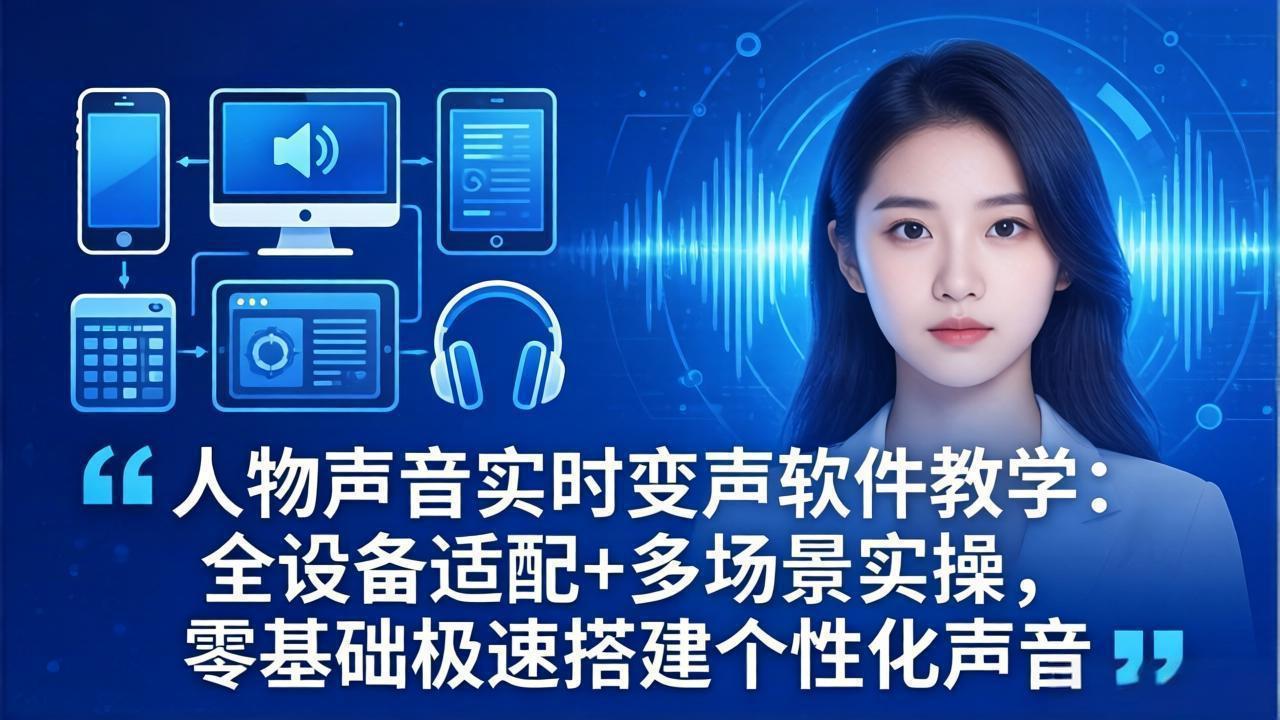 人物声音实时变声软件教学:全设备适配+多场景实操,零基础极速搭建个性化声音选优云网创选优云网创