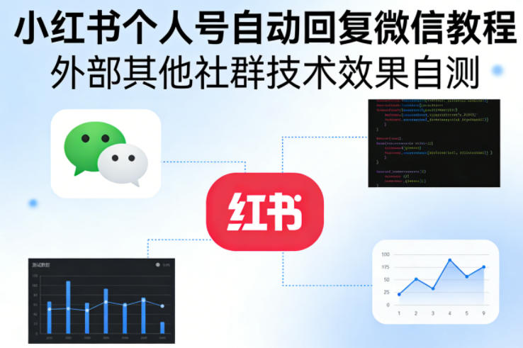 小红书个人号自动回复微信教程，外部其他社群技术，效果自测选优云网创选优云网创