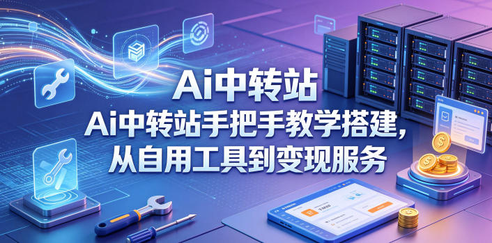 Ai中转站手把手教学搭建,从自用工具到变现服务选优云网创选优云网创