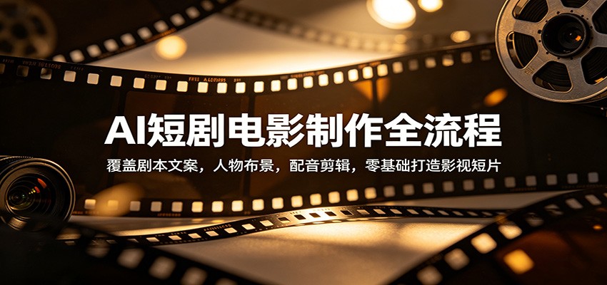 AI短剧电影制作全流程:覆盖剧本文案,人物布景,配音剪辑,零基础打造影视短片选优云网创选优云网创