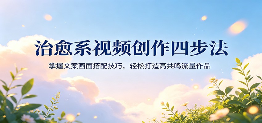治愈系视频创作四步法：掌握文案画面搭配技巧，轻松打造高共鸣流量作品选优云网创选优云网创