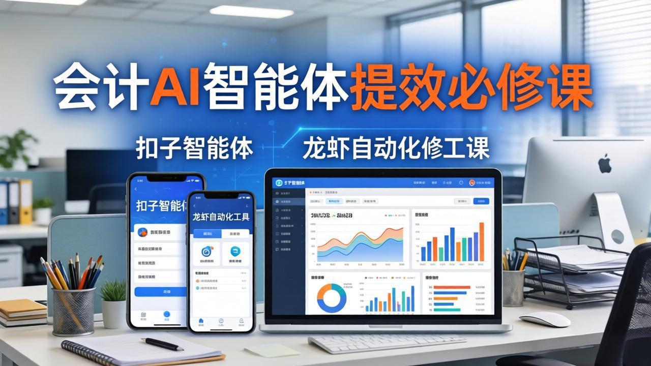 财务会计AI智能体提效必修课:扣子智能体+龙虾自动化+报表分析,一站式提升财务工作效率选优云网创选优云网创
