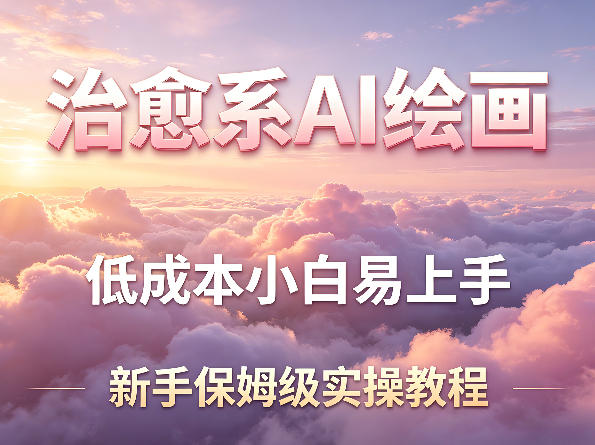治愈系AI绘画提示词项目，低成本小白易上手，每天10分钟，新手保姆级实操教程选优云网创选优云网创