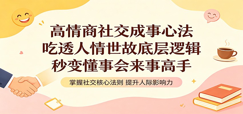 高情商社交成事心法:吃透人情世故底层逻辑,秒变懂事会来事高手选优云网创选优云网创