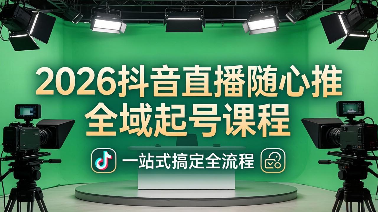 2026抖音直播随心推全域起号课程:一站式搞定直播起号、稳号、放量全流程(更新4月选优云网创选优云网创