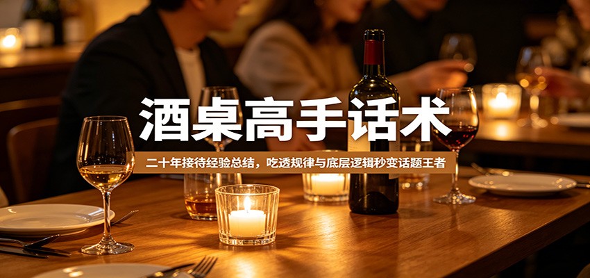 酒桌高手话术:二十年接待经验总结,吃透规律与底层逻辑秒变话题王者选优云网创选优云网创