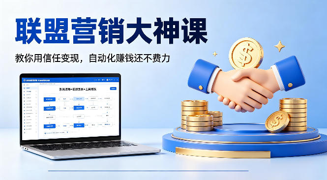联盟营销大神课，教你用信任变现，自动化賺钱还不费力【原创双语字幕】选优云网创选优云网创