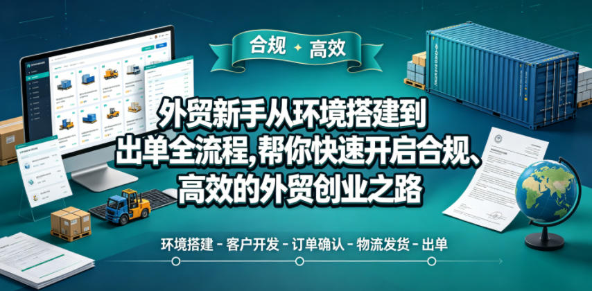 外贸新手从环境搭建到出单全流程，帮你快速开启合规、高效的外贸创业之路选优云网创选优云网创