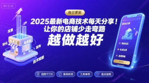 2026最新电商技术每天分享，让你的店铺少走弯路，越做越好(更新26年04月)选优云网创选优云网创