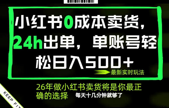 小红书0成本AI卖货,24小时出单,全流程托管,保底日入500+,每天十几分钟就够了【揭秘】选优云网创选优云网创