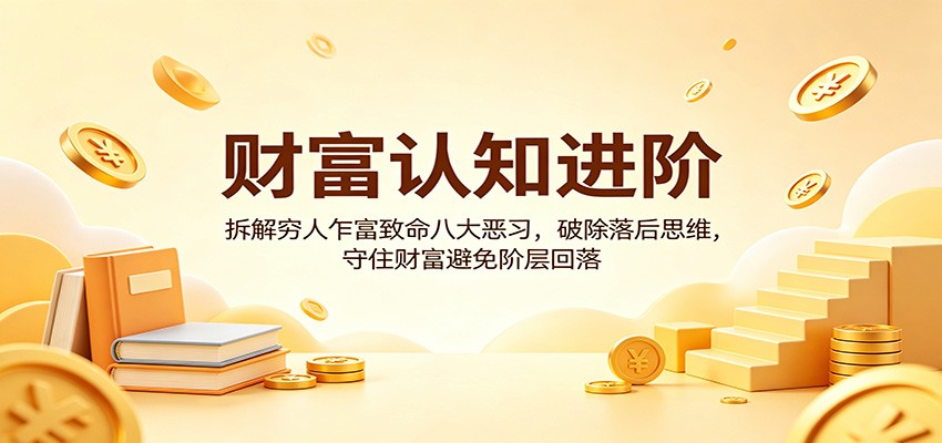 财富认知进阶：拆解穷人乍富致命八大恶习，破除落后思维，守住财富避免阶层回落选优云网创选优云网创