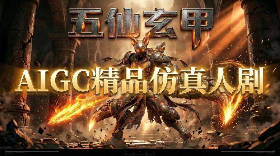 AIGC精品仿真人短剧教学,以五仙玄甲风为例展示保姆级实操教学选优云网创选优云网创