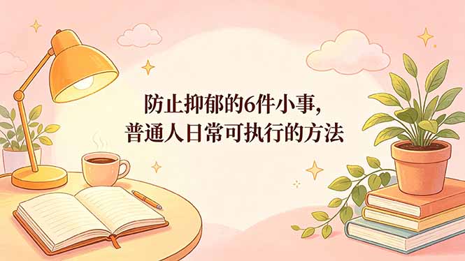 付费文章:防止抑郁的6件小事,普通人日常可执行的方法选优云网创选优云网创