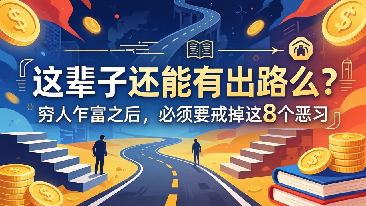 关于人生两篇付费文章【这辈子还能有出路么?】【穷人乍富之后,必须要戒掉这8个恶习】选优云网创选优云网创