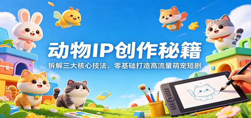 动物IP创作秘籍:拆解三大核心技法,零基础打造高流量萌宠短剧选优云网创选优云网创